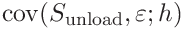 \displaystyle\mathrm{cov}(S_{\mathrm{unload}},\varepsilon;h)