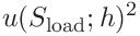 \displaystyle u(S_{\mathrm{load}};h)^{2}